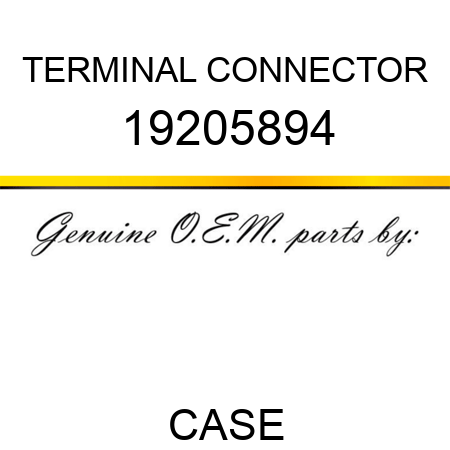 TERMINAL CONNECTOR 19205894