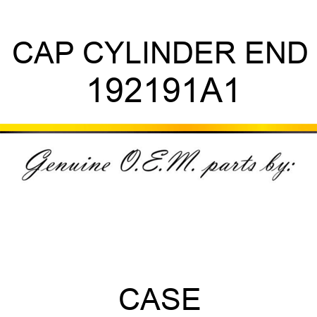CAP CYLINDER END 192191A1