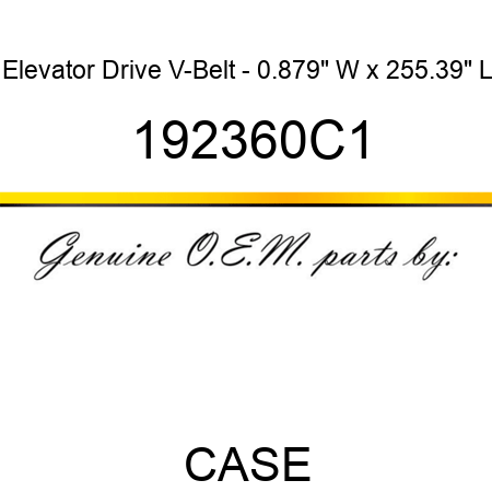Elevator Drive V-Belt - 0.879" W x 255.39" L 192360C1