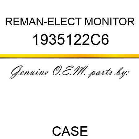 REMAN-ELECT MONITOR 1935122C6