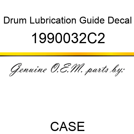 Drum Lubrication Guide Decal 1990032C2