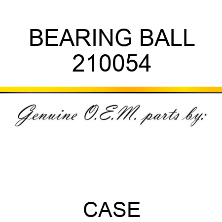 BEARING, BALL 210054