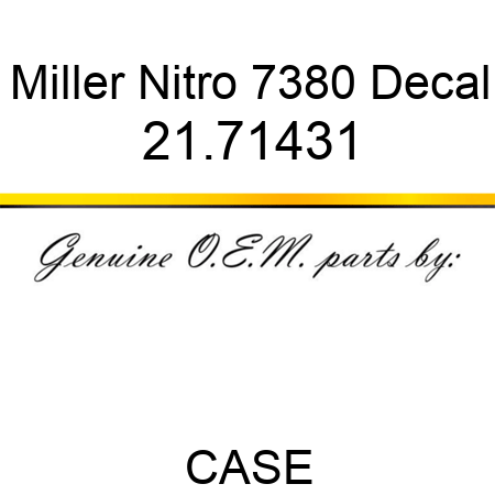 Miller Nitro 7380 Decal 21.71431