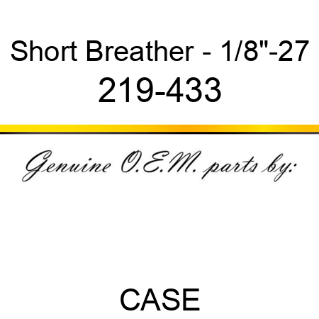 Short Breather - 1/8"-27 219-433