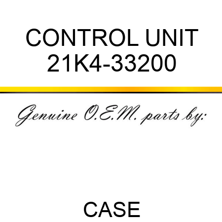 CONTROL UNIT 21K4-33200