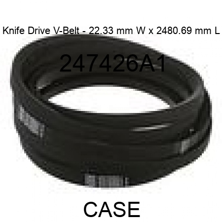 Knife Drive V-Belt - 22.33 mm W x 2480.69 mm L 247426A1