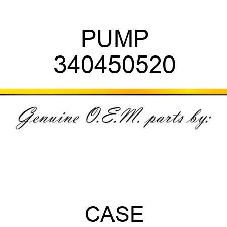 PUMP 340450520
