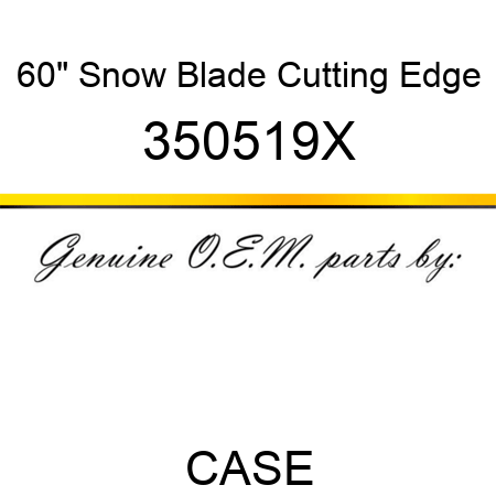 60" Snow Blade Cutting Edge 350519X