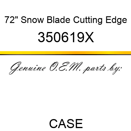72" Snow Blade Cutting Edge 350619X