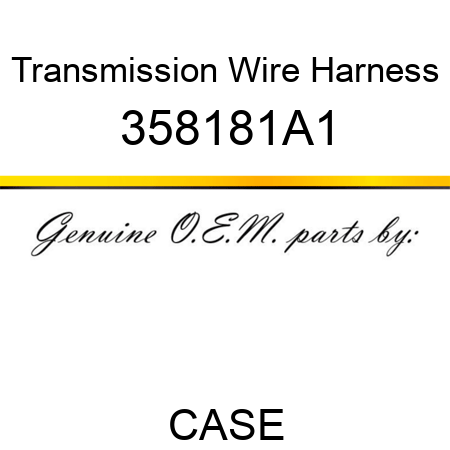 Transmission Wire Harness 358181A1