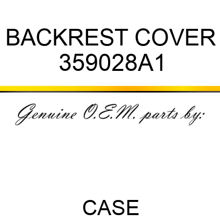 BACKREST COVER 359028A1