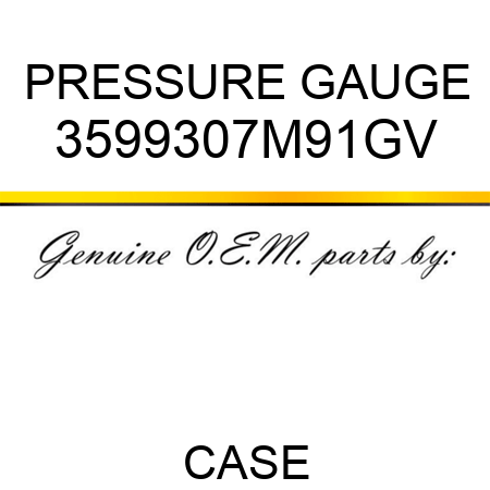 PRESSURE GAUGE 3599307M91GV
