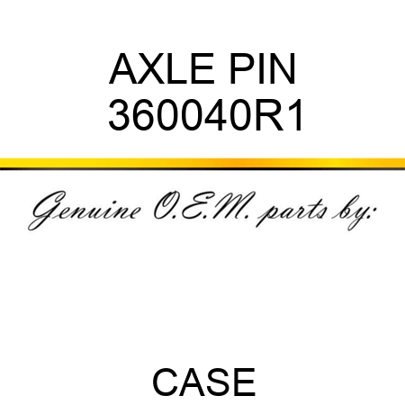 AXLE PIN 360040R1