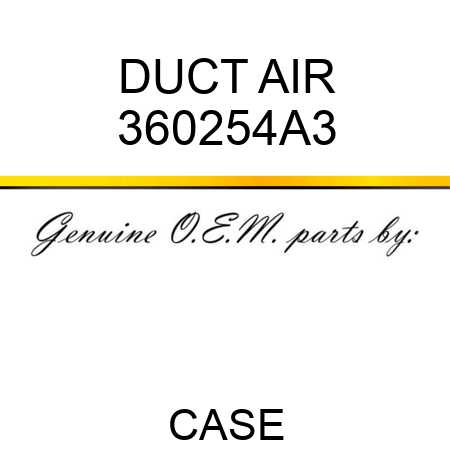DUCT, AIR 360254A3