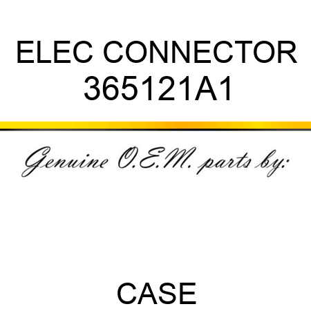 ELEC CONNECTOR 365121A1