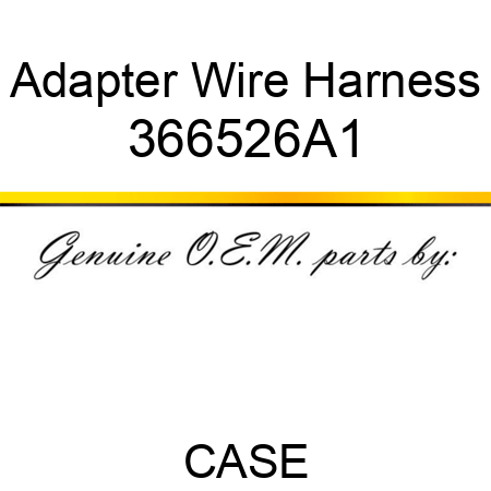 Adapter Wire Harness 366526A1