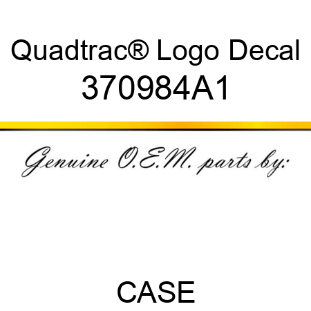 Quadtrac® Logo Decal 370984A1