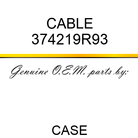 CABLE 374219R93