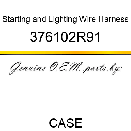 Starting and Lighting Wire Harness 376102R91