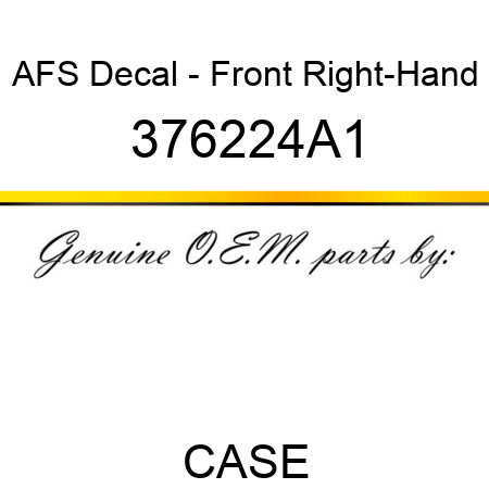 AFS Decal - Front Right-Hand 376224A1