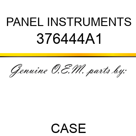 PANEL, INSTRUMENTS 376444A1