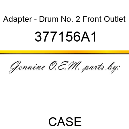 Adapter - Drum No. 2 Front Outlet 377156A1