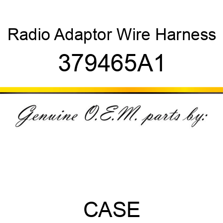 Radio Adaptor Wire Harness 379465A1