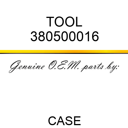 TOOL 380500016