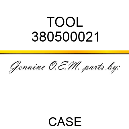 TOOL 380500021