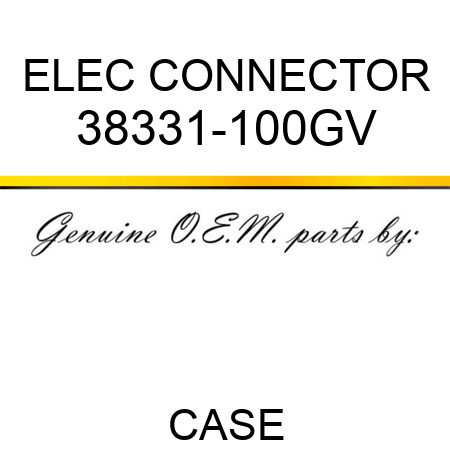 ELEC CONNECTOR 38331-100GV