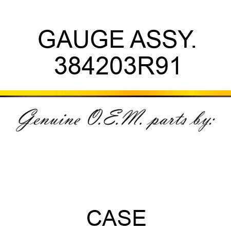 GAUGE ASSY. 384203R91