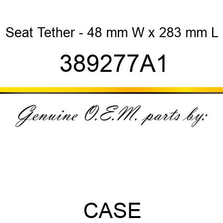 Seat Tether - 48 mm W x 283 mm L 389277A1
