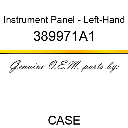 Instrument Panel - Left-Hand 389971A1