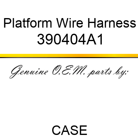Platform Wire Harness 390404A1