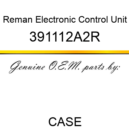 Reman Electronic Control Unit 391112A2R