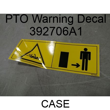 PTO Warning Decal 392706A1