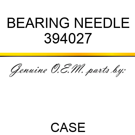 BEARING, NEEDLE 394027