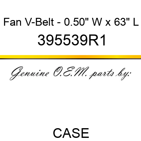 Fan V-Belt - 0.50" W x 63" L 395539R1