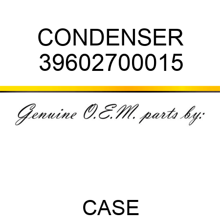 CONDENSER 39602700015