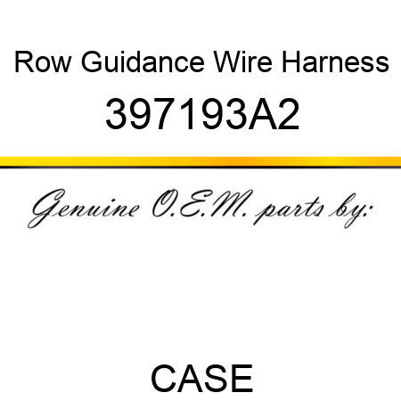 Row Guidance Wire Harness 397193A2
