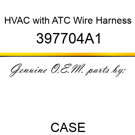 HVAC with ATC Wire Harness 397704A1