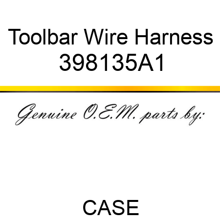 Toolbar Wire Harness 398135A1