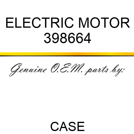 ELECTRIC MOTOR 398664