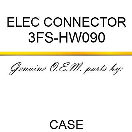 ELEC CONNECTOR 3FS-HW090