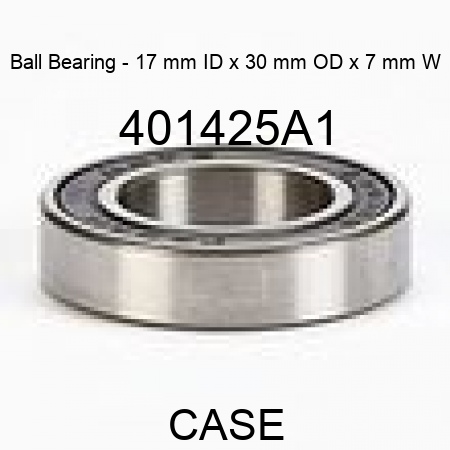 Ball Bearing - 17 mm ID x 30 mm OD x 7 mm W 401425A1