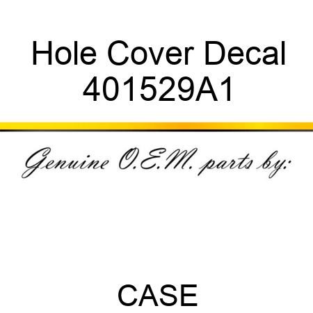 Hole Cover Decal 401529A1