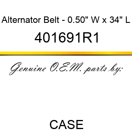 Alternator Belt - 0.50" W x 34" L 401691R1