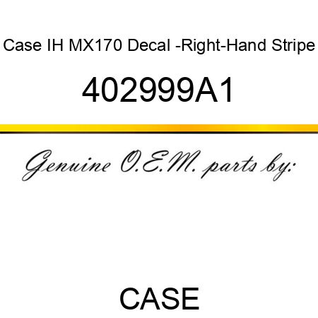 Case IH MX170 Decal -Right-Hand Stripe 402999A1