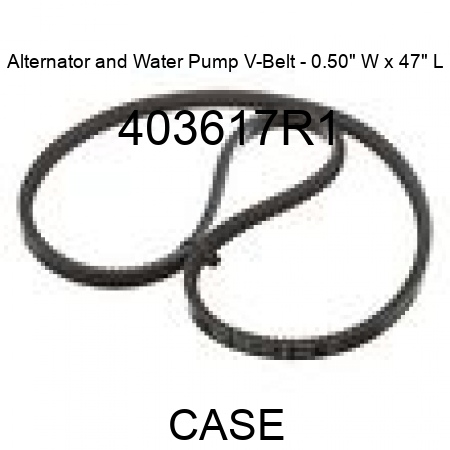 Alternator and Water Pump V-Belt - 0.50" W x 47" L 403617R1