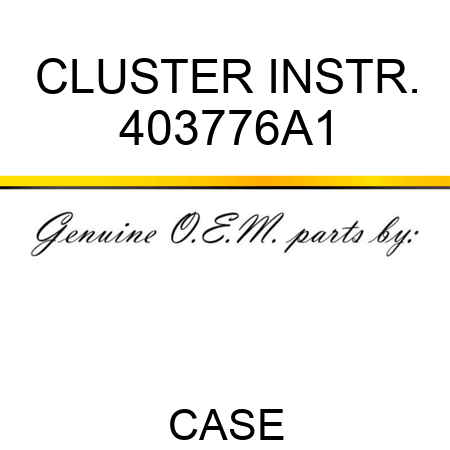 CLUSTER, INSTR. 403776A1